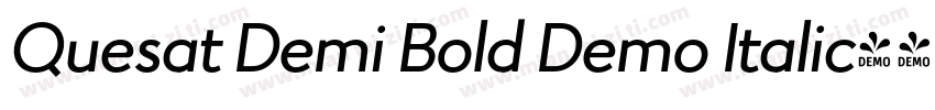 Quesat Demi Bold Demo Italic字体转换